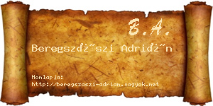 Beregszászi Adrián névjegykártya