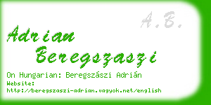 adrian beregszaszi business card